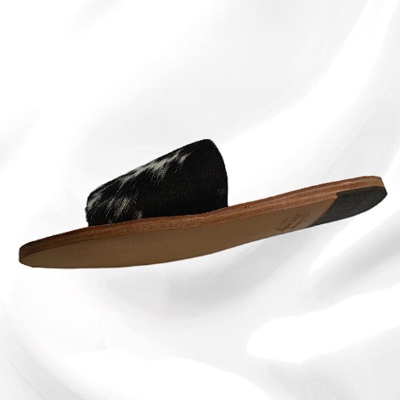 Agave Sky Nadia Hide Slide Salt Pepper Hair On Sandal, Size 7 - Picture 4 of 6